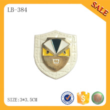 LB384 Appliqués en tissu décoratif en cuir en cuir patch custom metal logo patch en cuir pour manteau